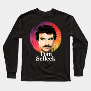 Tom Selleck-Retro 80s Long Sleeve T-Shirt